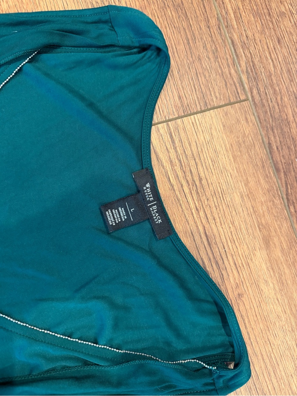 WHBM Emerald Green Teal asymmetrical Scoop Neck Women’s Tank